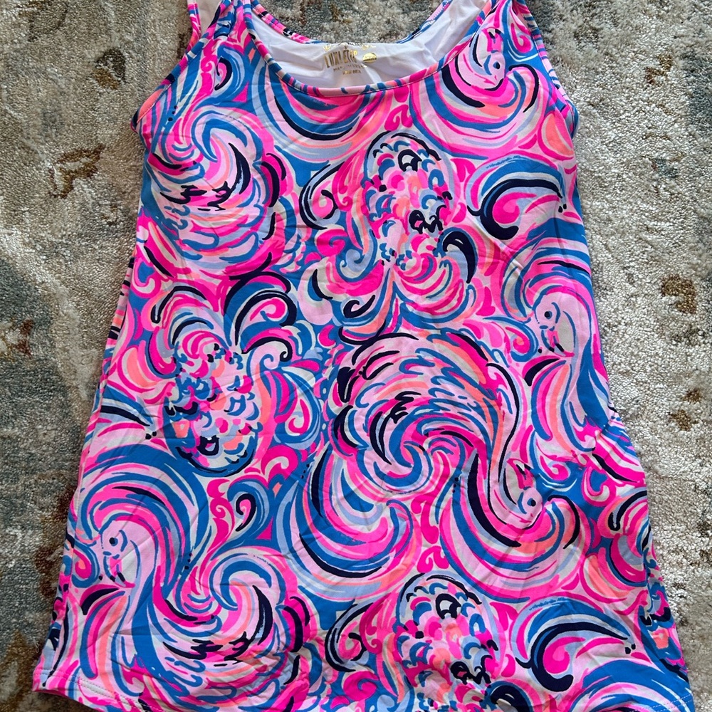 Lilly Pulitzer Pink and Blue Swirl Tank Top